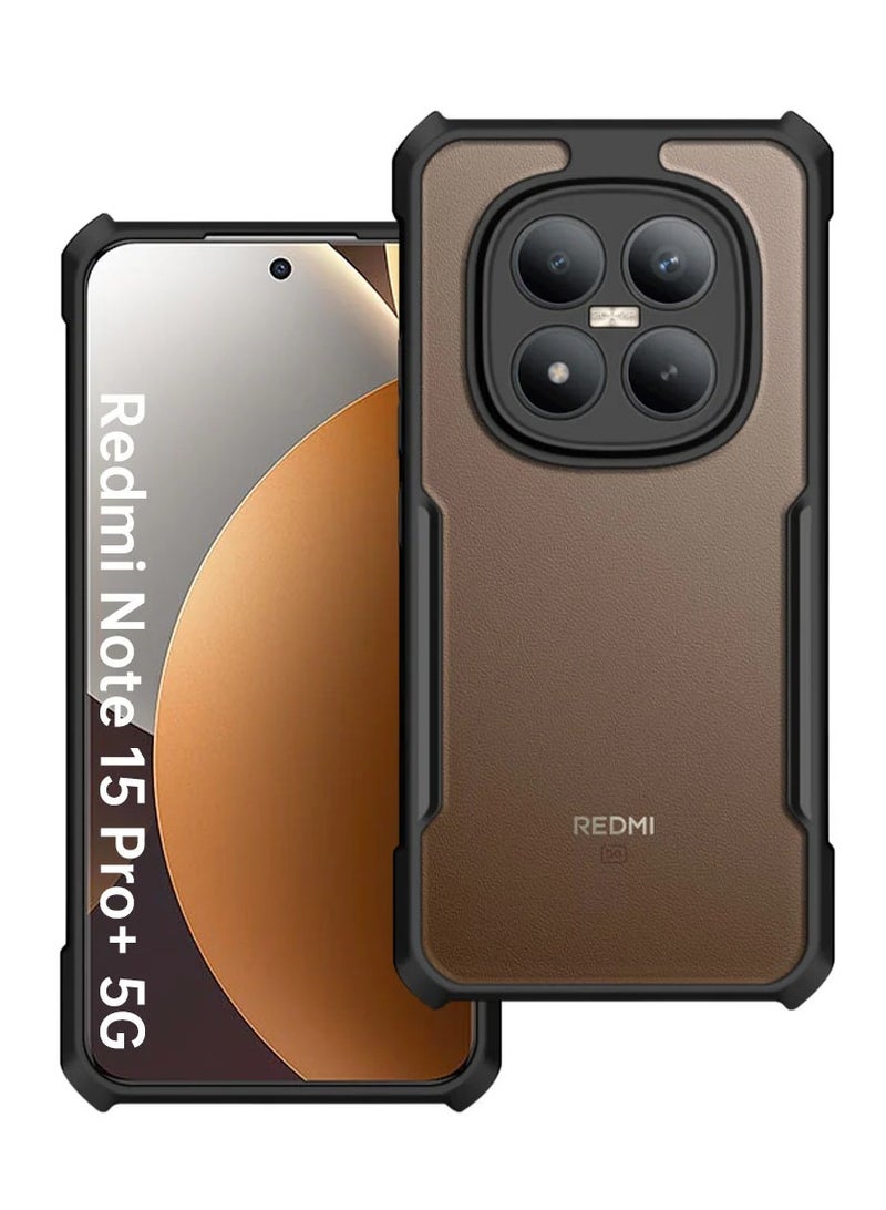 إكسوند جراب شاومي ريدمي نوت 15 برو بلس 5G، غطاء خلفي مع حماية عدسة الكاميرا، إطار ممتص للصدمات من TPU وPC، تصميم نحيف مقاوم للاصفرار لحماية الهاتف - Image 1